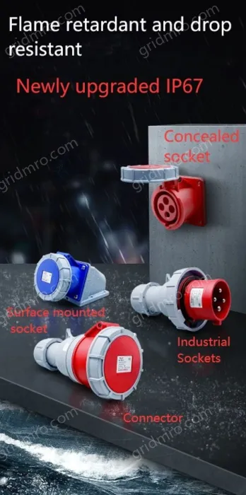 3 pole 125A exposed socket