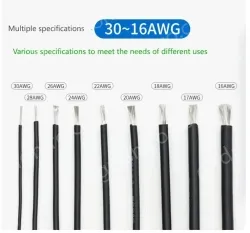 Silicone high temperature cable 26AWG Green