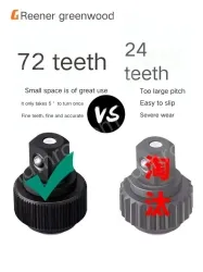 Upgraded ratchet model 72-tooth curved handle auto repair 37-piece set
