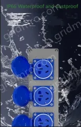 3-hole 16A panel Single panel without back box