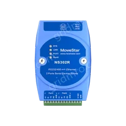 DIN Rail Serial Server 2 ports