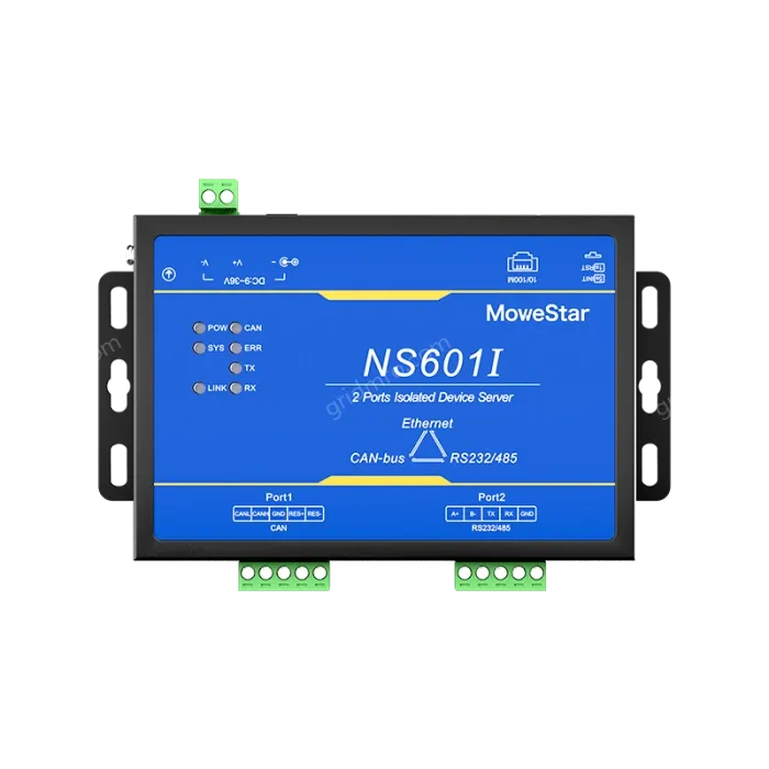 1 Port CAN-bus + 1*RS232/485 To Ethernet Opto-isolated Wall-mounted Ethernet CAN-bus Server